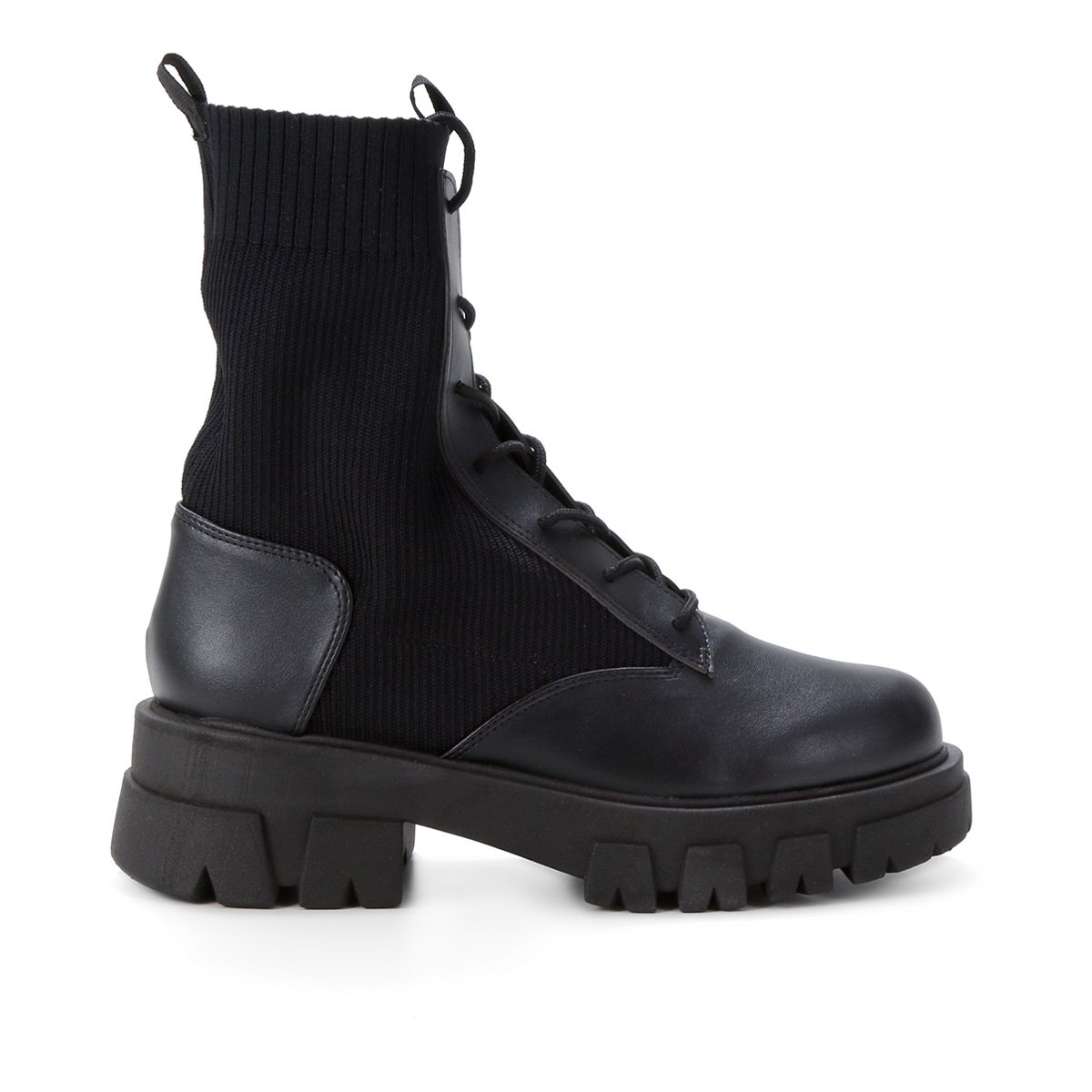 Bota Coturno Zatz Tecido Tratorada Feminina