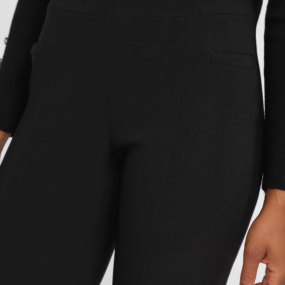 Calça Cicarrete Facinelli Com Recortes Cintura Alta Feminina - Tam: M - 3