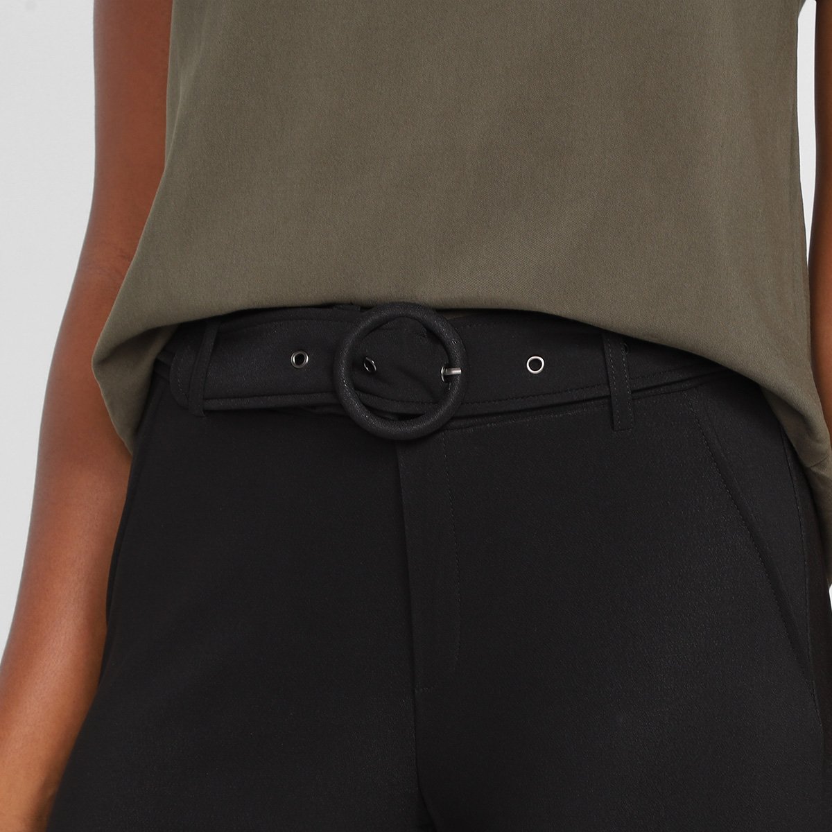 Calça Flare Facinelli Com Cinto Cintura Média Feminina - Tam: P - 3