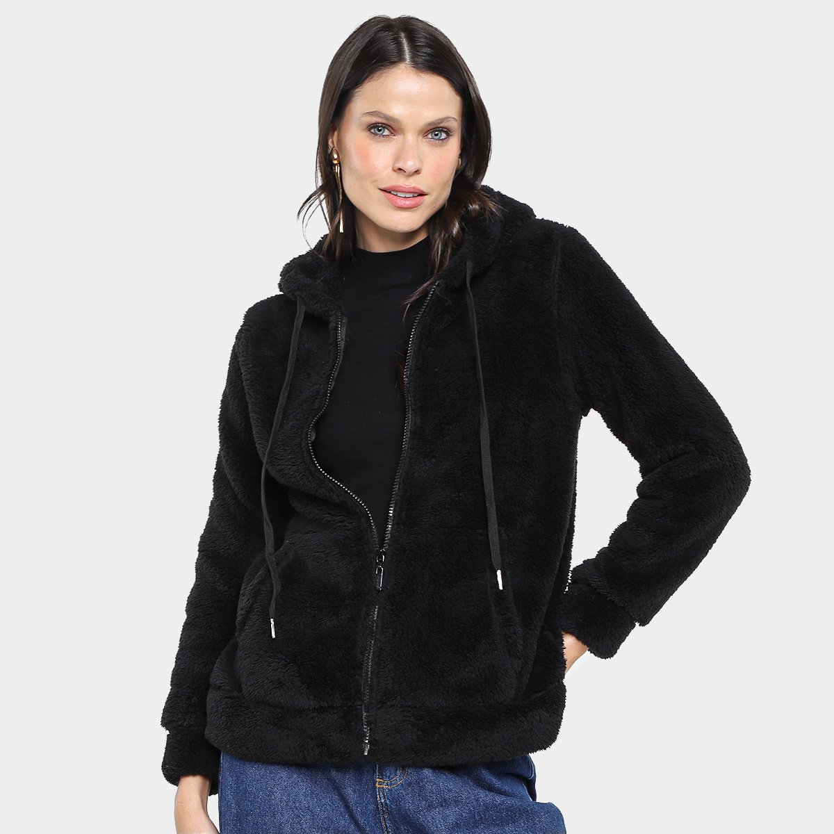 Jaqueta Facinelli Teddy C/ Capuz 690132 Feminina