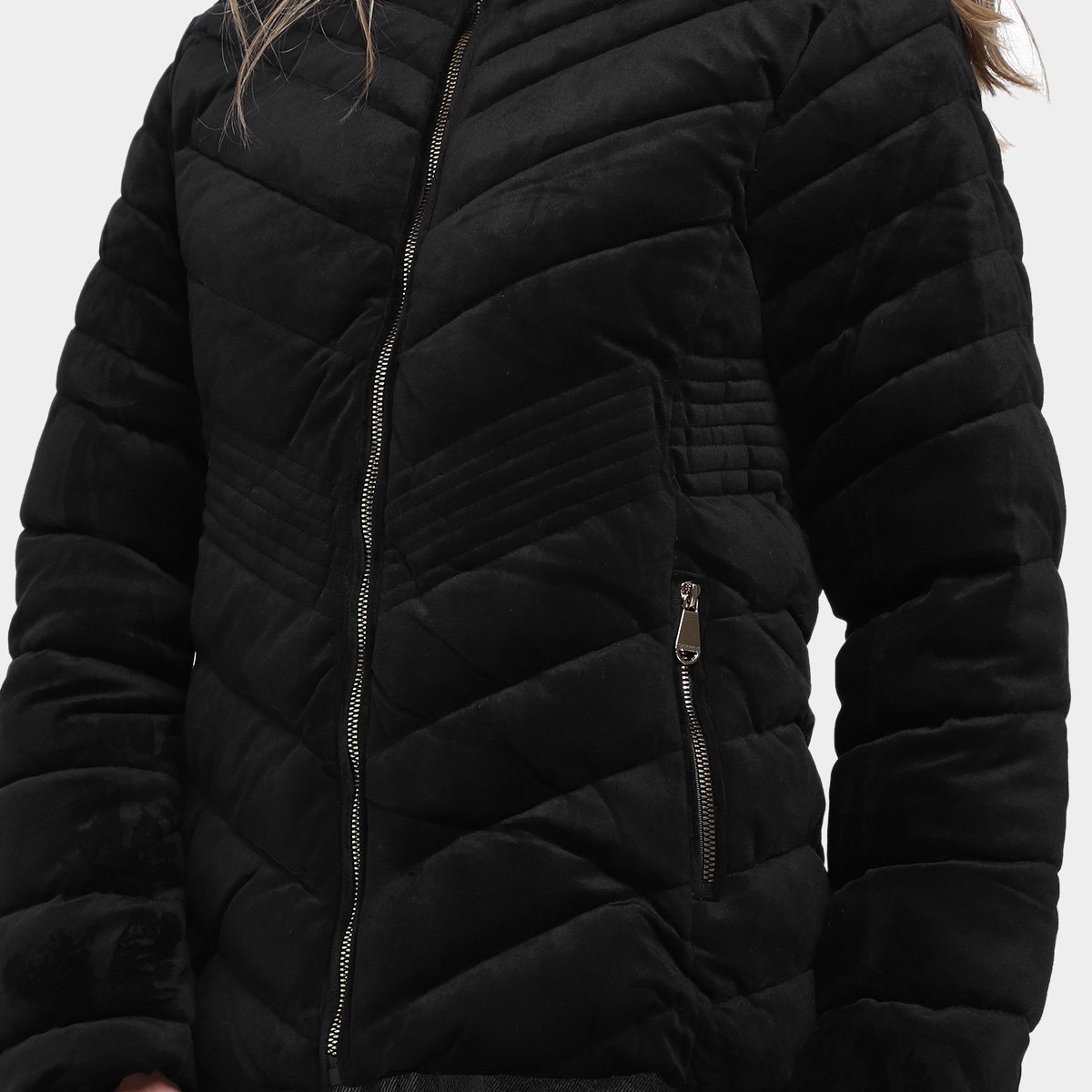 Jaqueta Facinelli Suede Metalizada Feminina - Tam: M - 3