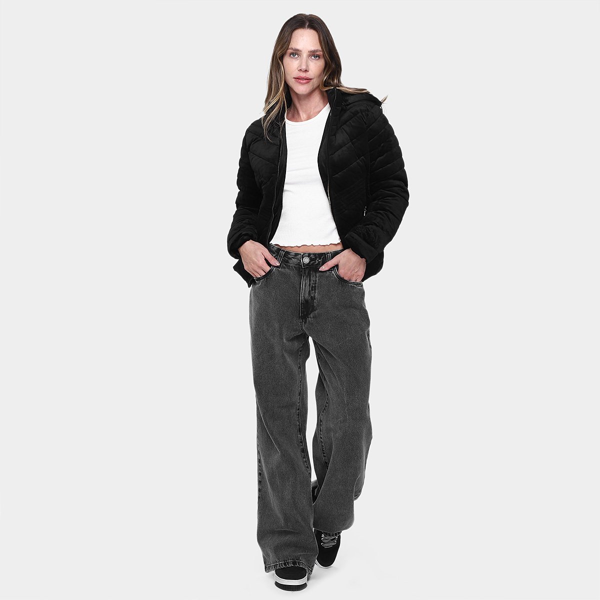 Jaqueta Facinelli Suede Metalizada Feminina - Tam: M - 4