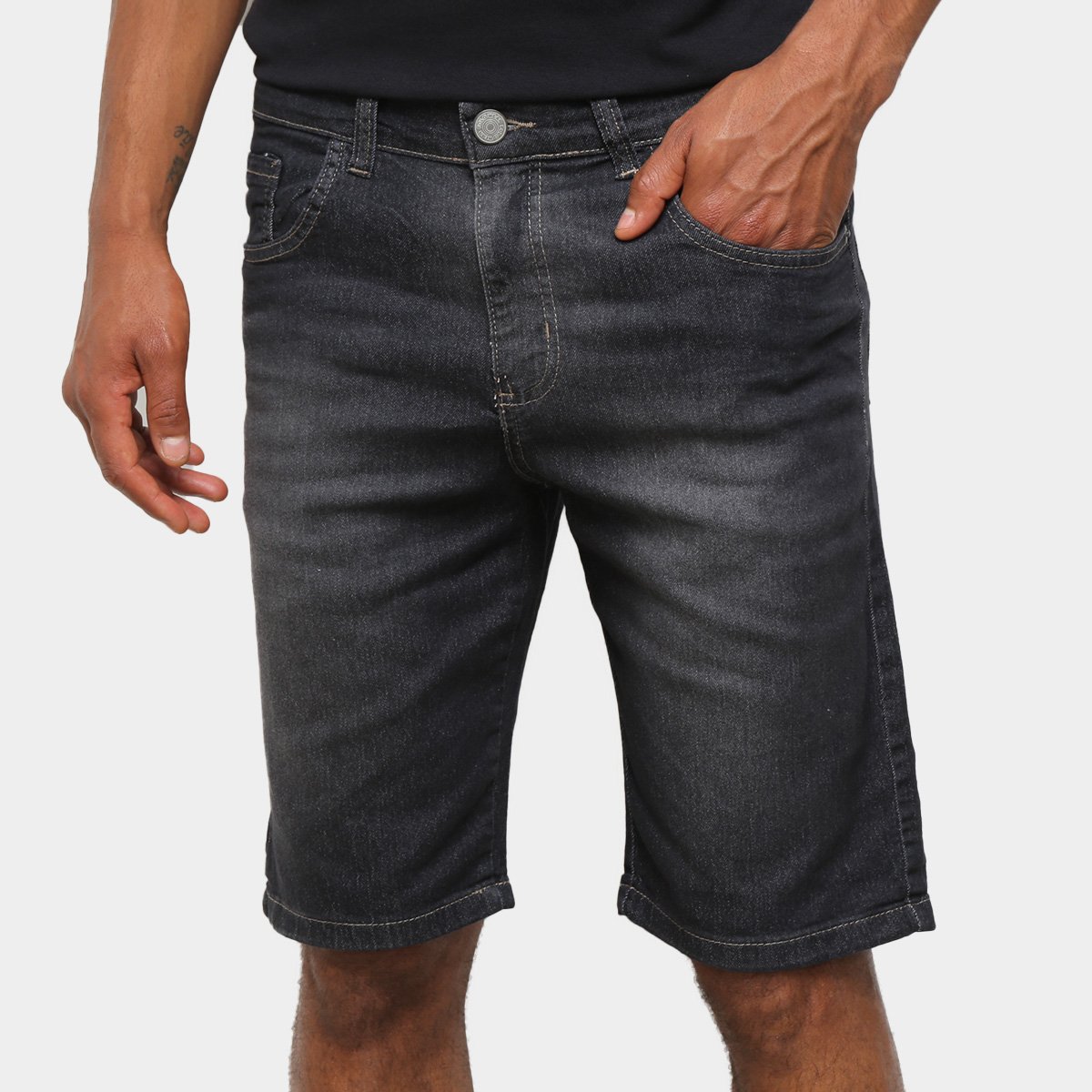 Bermuda Jeans Polo Wear Básica Masculina