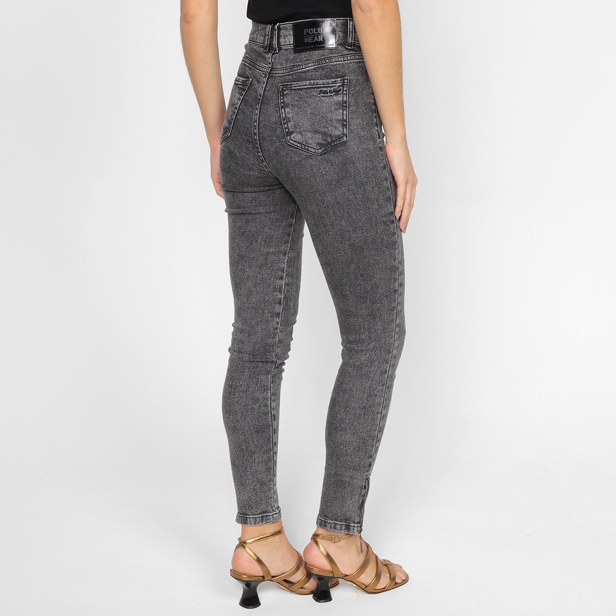 Calça Jeans Skinny Polo Wear Cintura Alta Feminina - Tam: 40 - 2