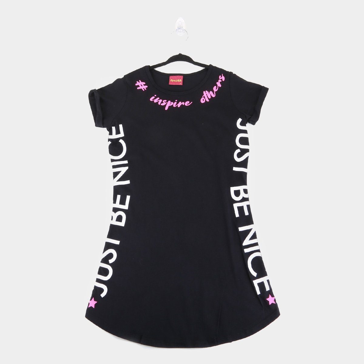 Vestido Juvenil Amora Meia Malha Inspire Others