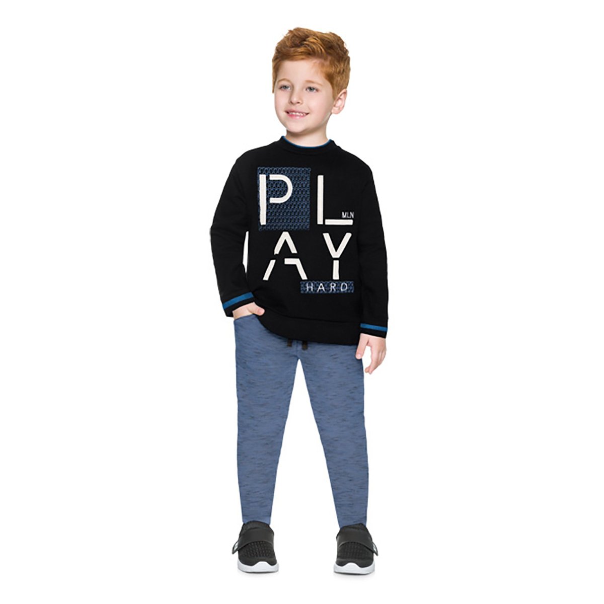 Conjunto Moletom Infantil Milon Peluciado Play - Tam: 6A - 3