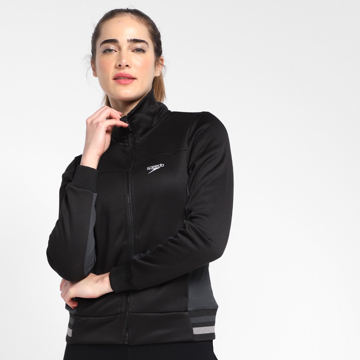 Jaqueta Speedo Striped Ultrasoft Feminina