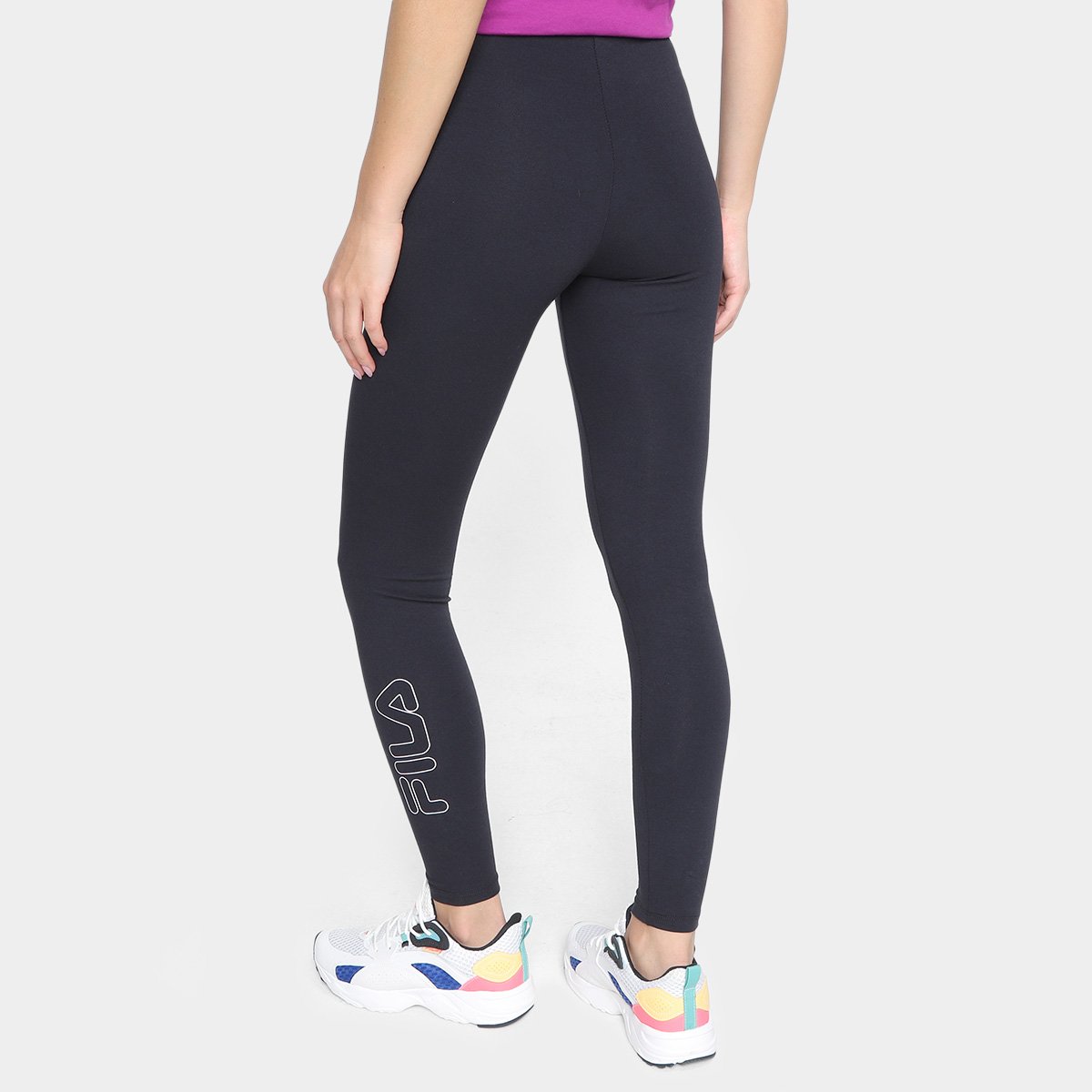Calça Legging Fila Letter Mid Feminina - Tam: P - 1