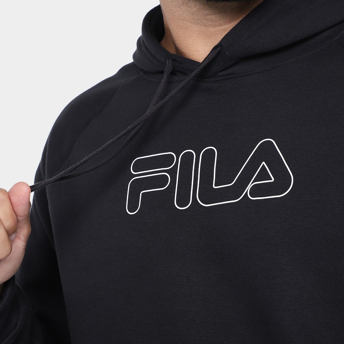 Moletom Fila Letter Winter Outline Capuz Masculino - Tam: EGG - 2