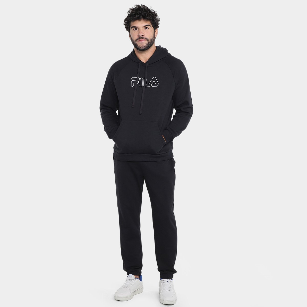 Moletom Fila Letter Winter Outline Capuz Masculino - Tam: EGG - 3