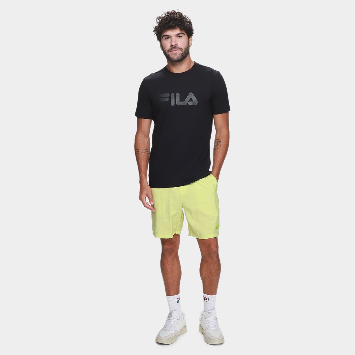 Camiseta Fila Letter Masculina - Tam: P - 3