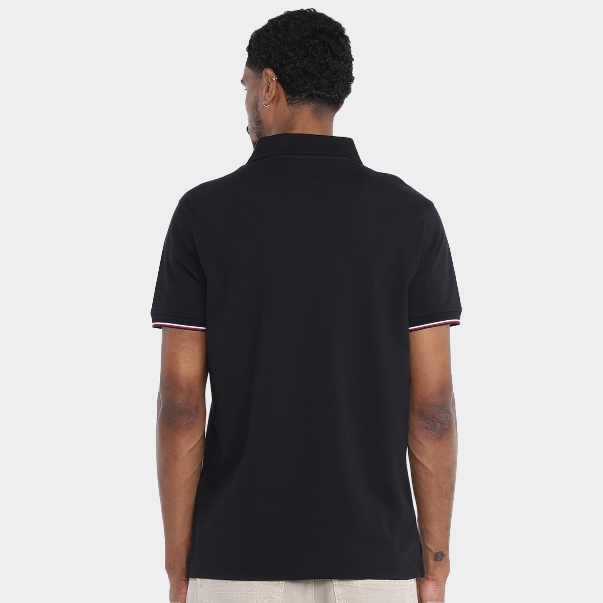 Camisa Polo Tommy Hilfiger Tommy Flag Tipped Masculina - Tam: M - 1