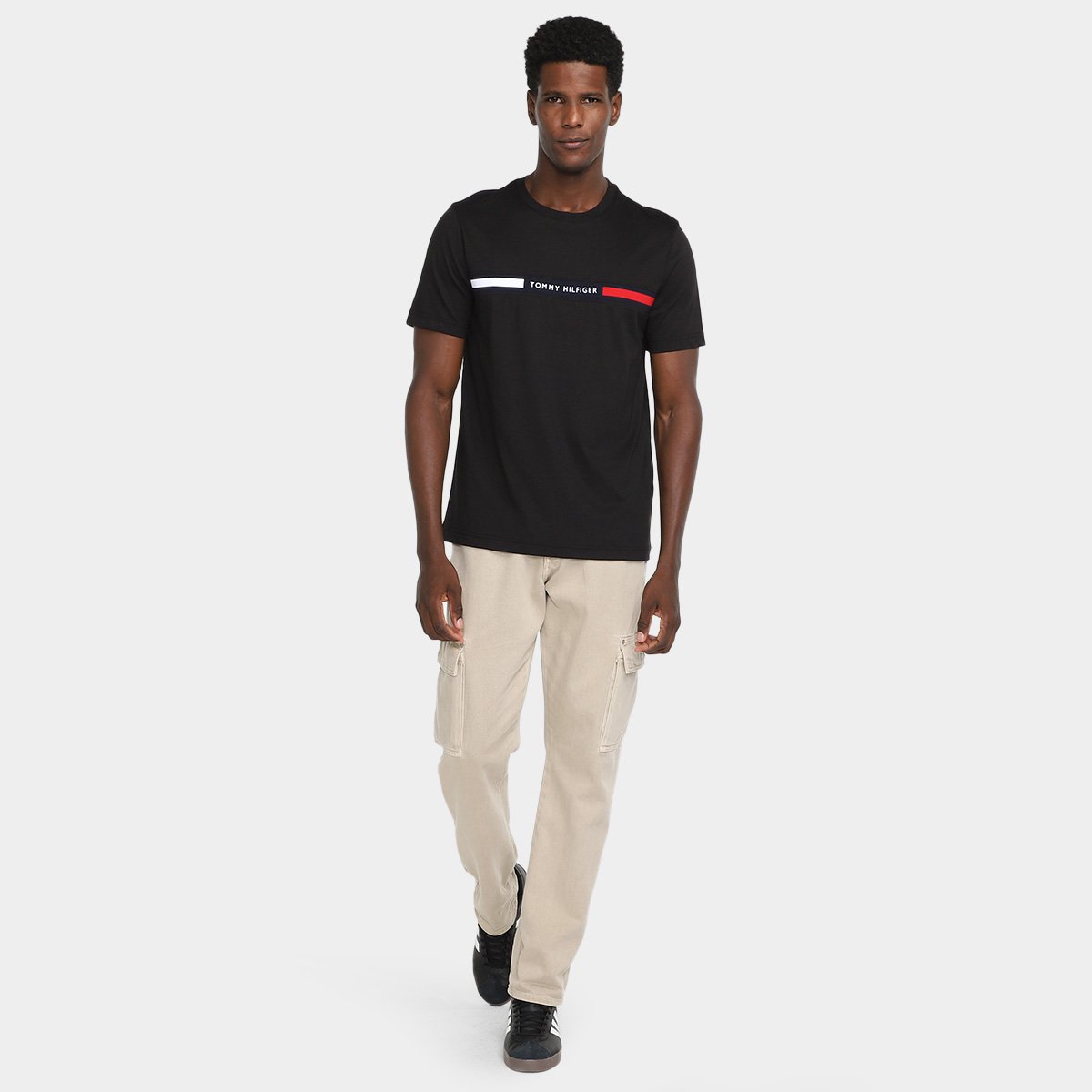 Camiseta Tommy Hilfiger Chest Insert Masculina - Tam: P - 3
