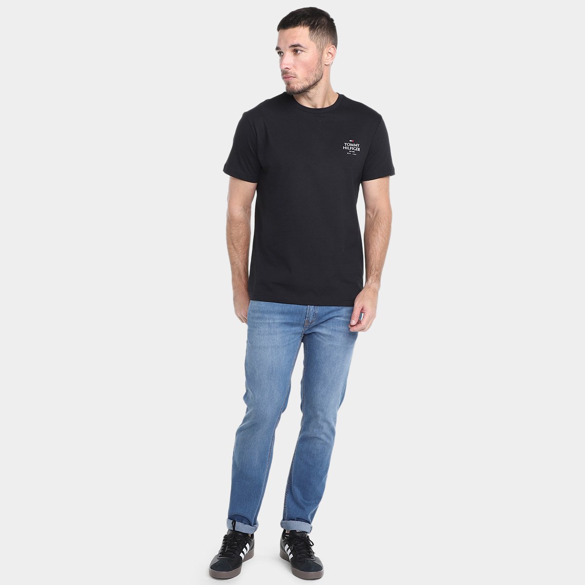 Camiseta Tommy Hilfiger Stack Brand Love Masculina - Tam: GG - 3