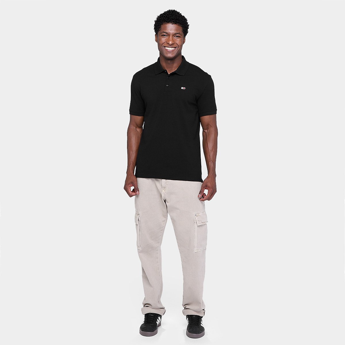 Camisa Polo Tommy Hilfiger Fine Piquet Masculina - Tam: P - 3