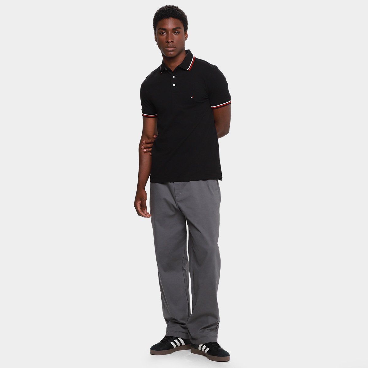 Camisa Polo Tommy Hilfiger Masculina - Tam: P - 4