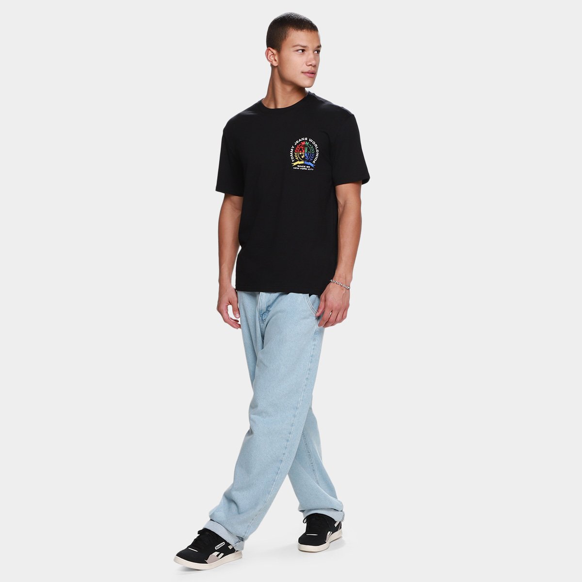 Camiseta Tommy Jeans Crest Teex Masculina - Tam: P - 3