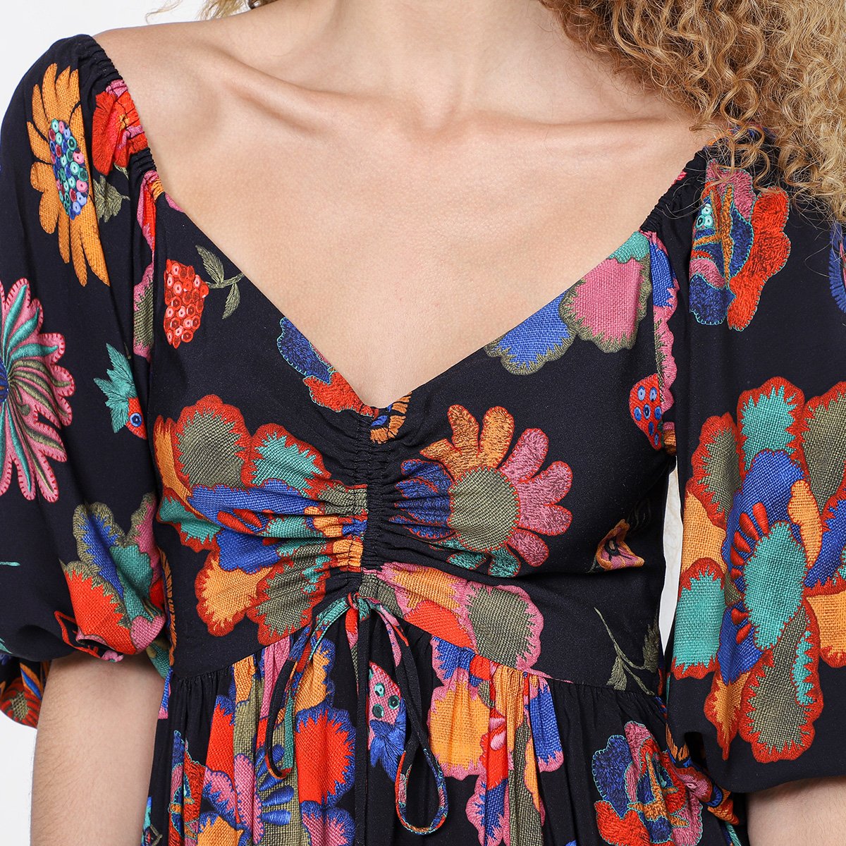 Vestido Curto Farm Peixinhos Feminino - Tam: M - 2