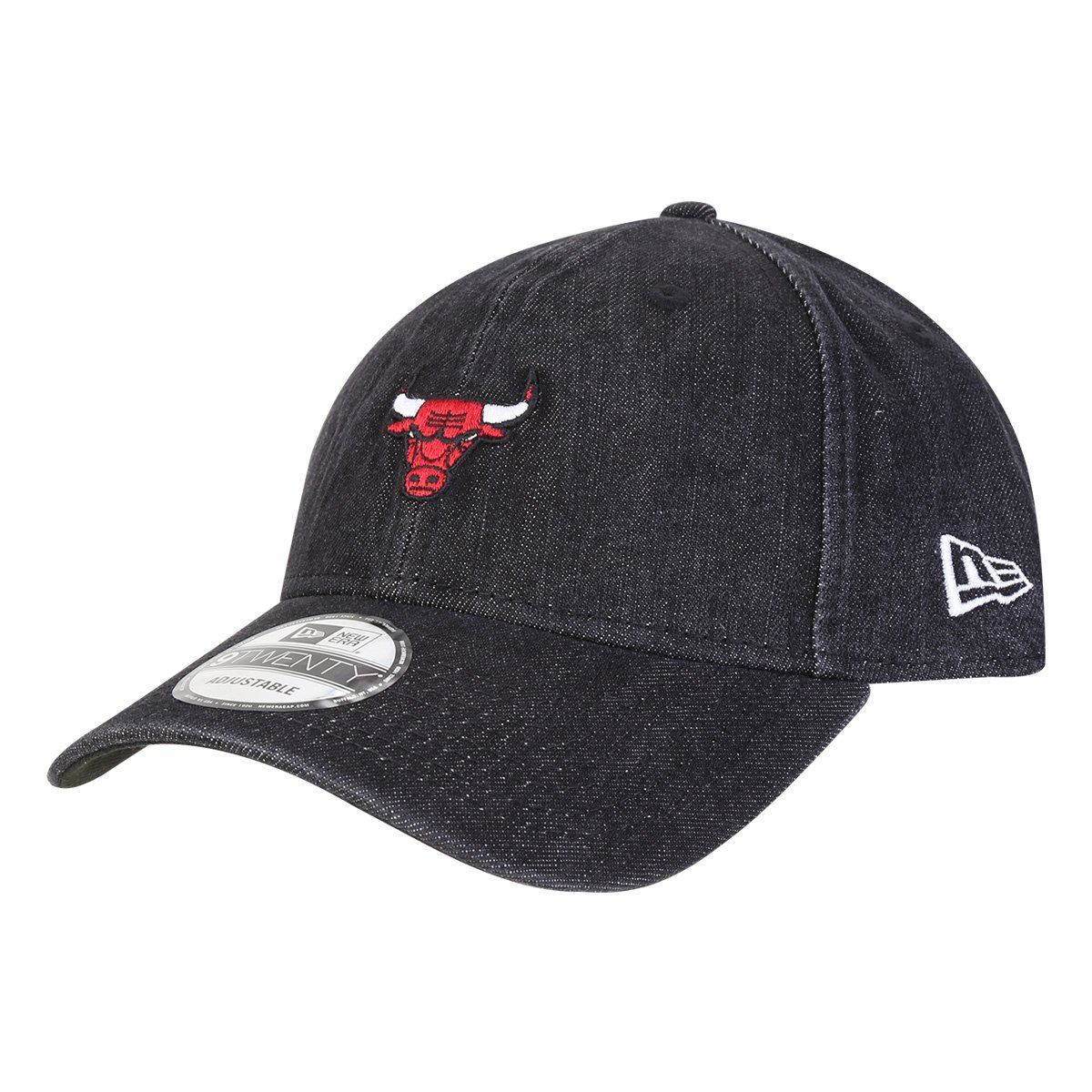 Boné New Era NBA Chicago Bulls Denin Logo Aba Curva