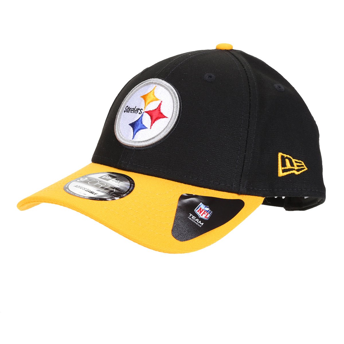 Boné New Era NFL Pittsburgh Steelers Aba Curva Snapback 940 Team Color