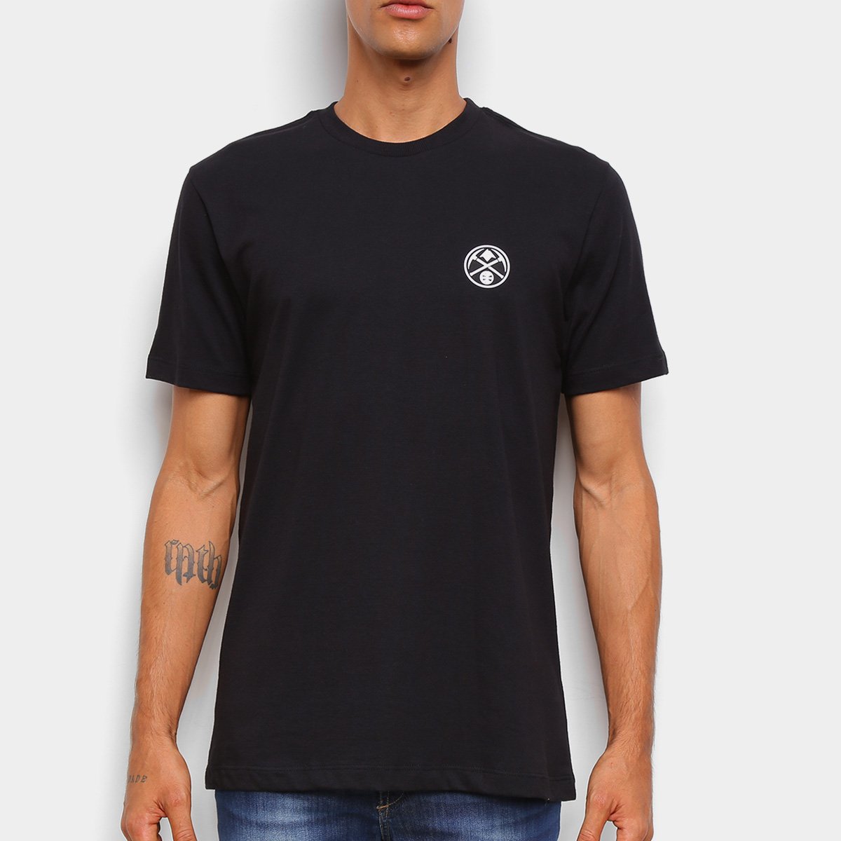 Camiseta Black Pack NBA Denver Nuggets New Era Logo Dennug Masculina