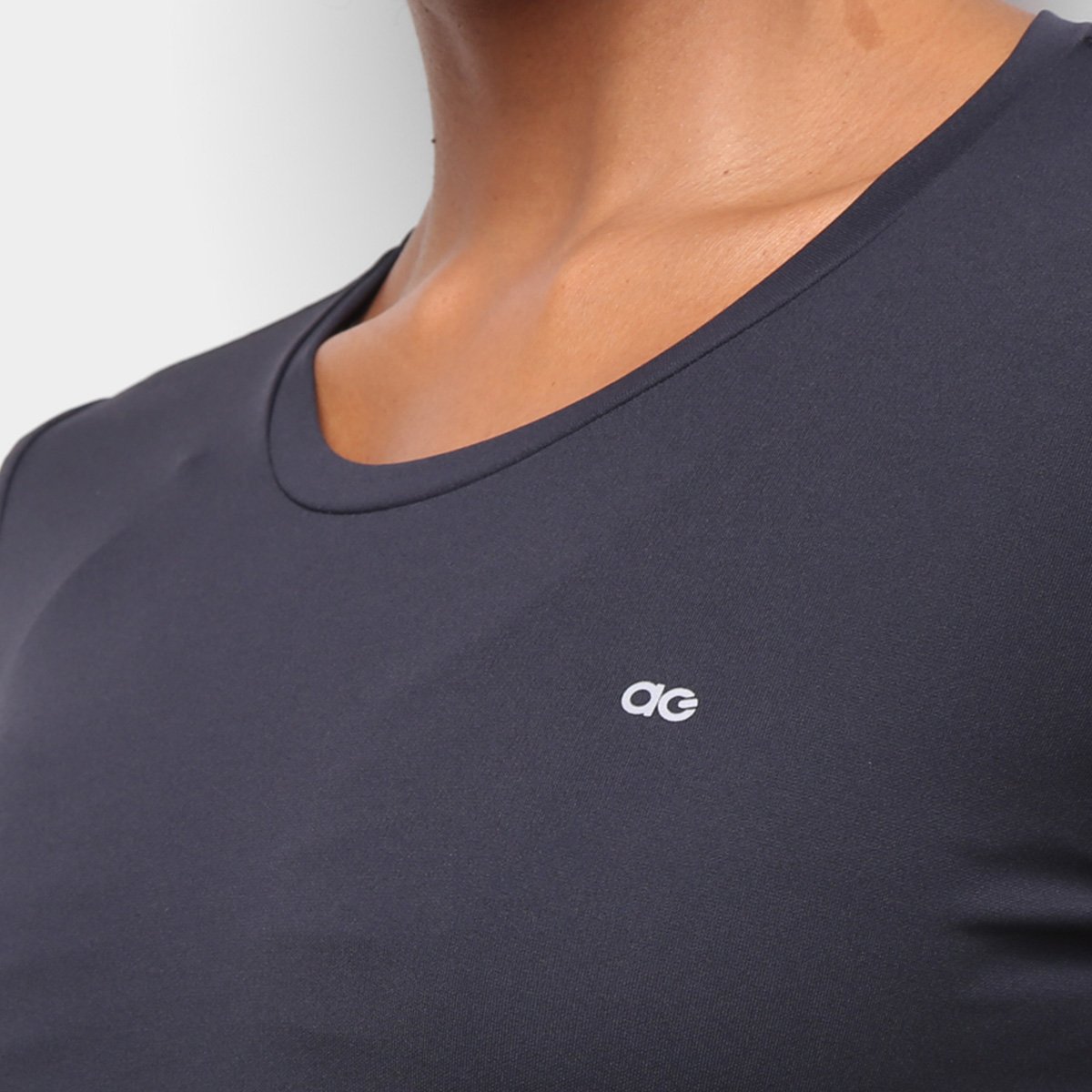 Camiseta Alto Giro Skin Fit Manga Longa Feminina - Tam: G - 2