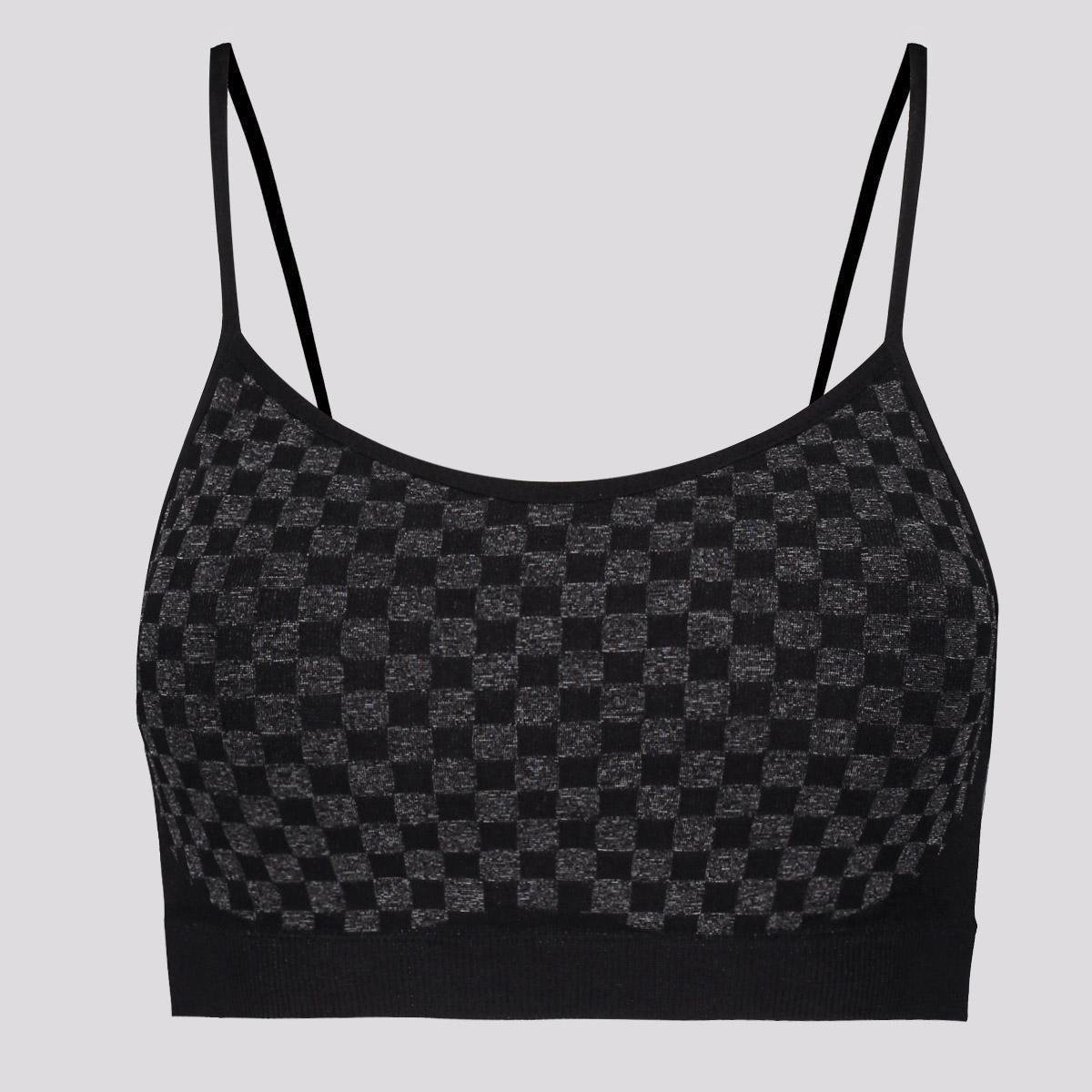 Top Selene Quadriculado Feminino - Tam: P - 1