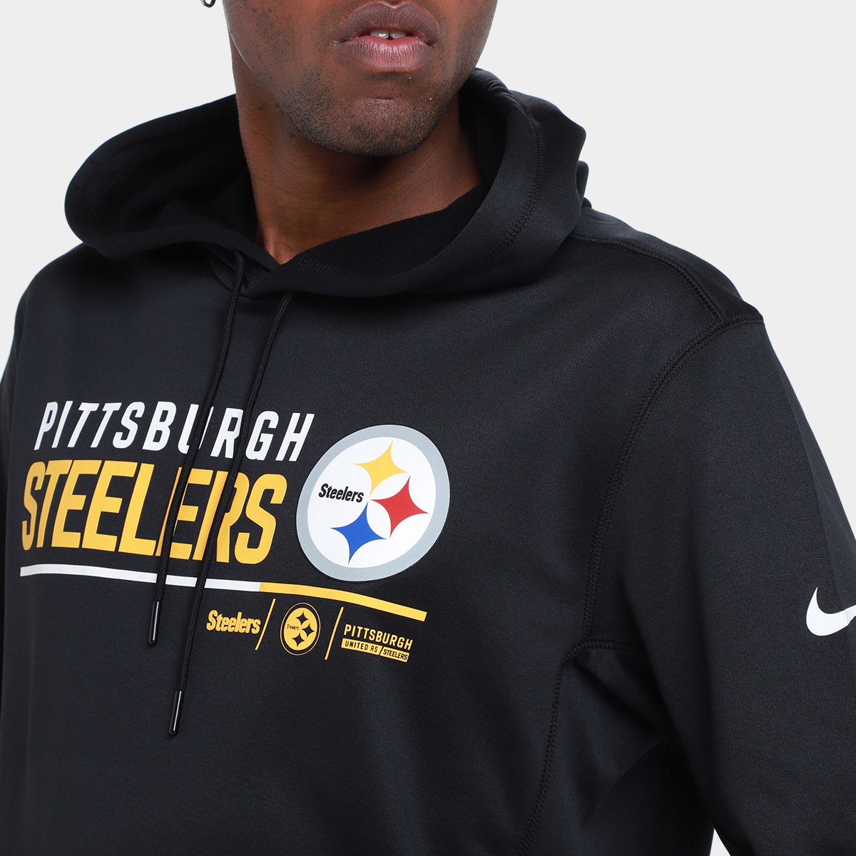 Moletom NFL Pittsburgh Steelers Nike C/ Capuz Masculino - Tam: P - 2