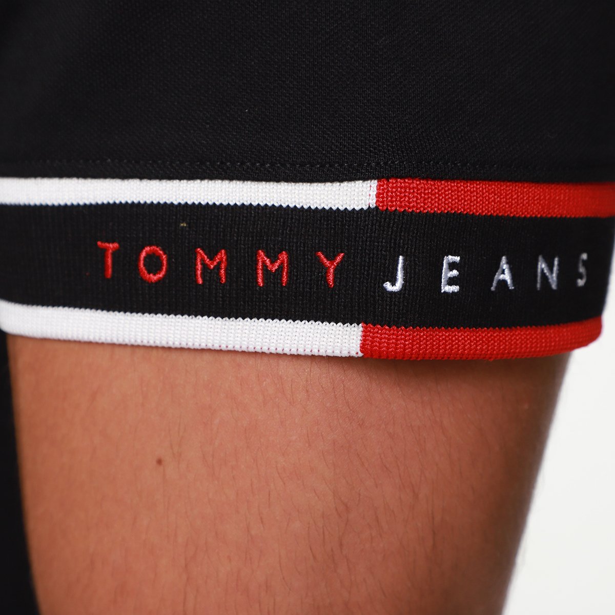 Camisa Polo Tommy Jeans Flag Cuff Masculina - Tam: P - 4