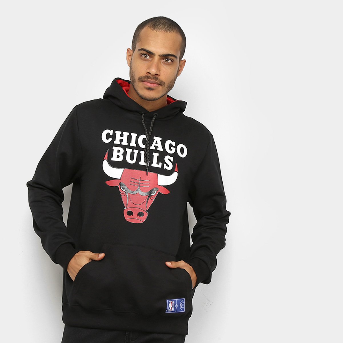 Moletom NBA Chicago Bulls Canguru Masculino