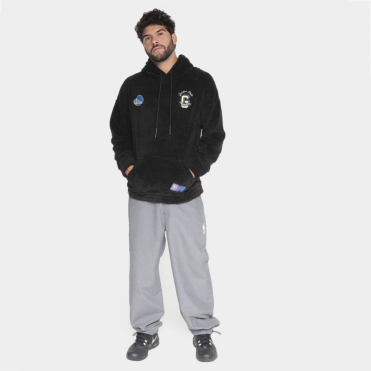Moletom NBA Golden State Warriors Teddy Masculino - Tam: P - 3