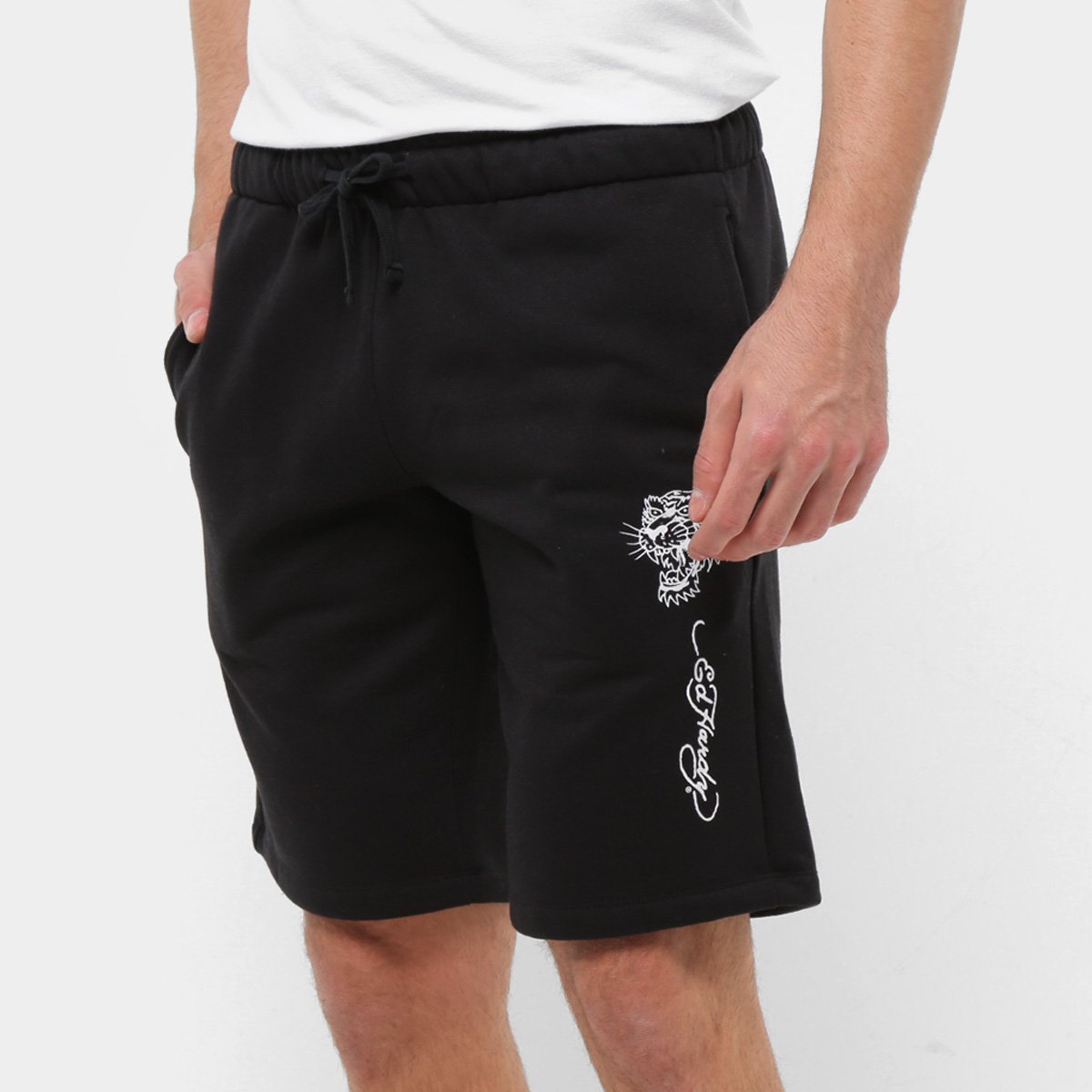 Bermuda Moletom Ed Hardy Tiger Masculina