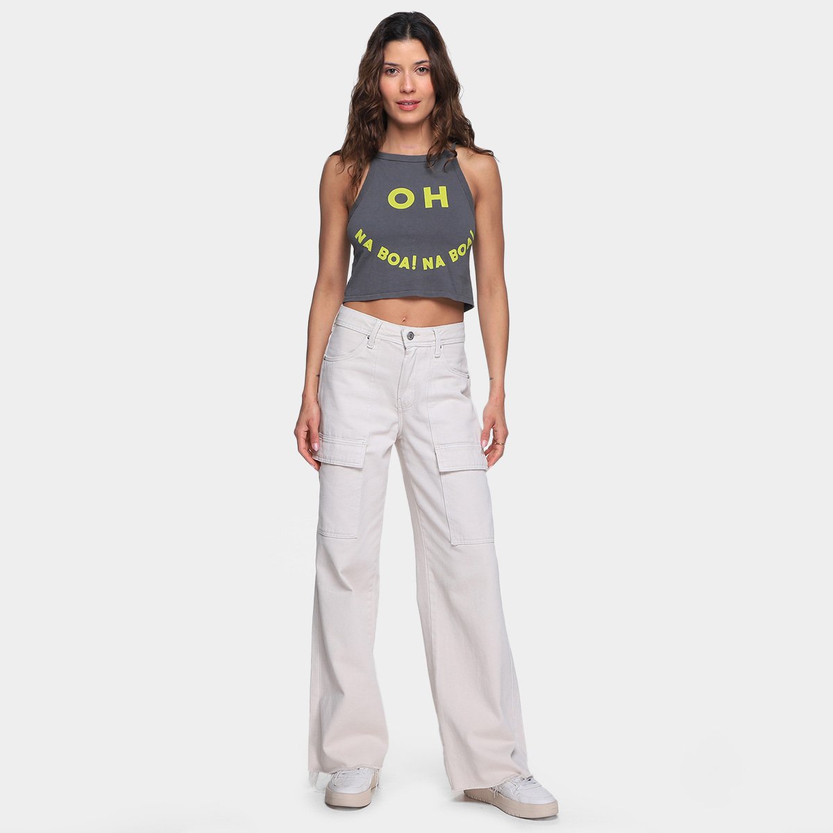 Blusa Oh, Boy! Cropped Na Boa Feminina - Tam: G - 3