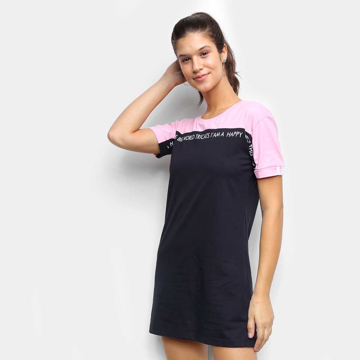 Vestido Tricats Camisetão Big World