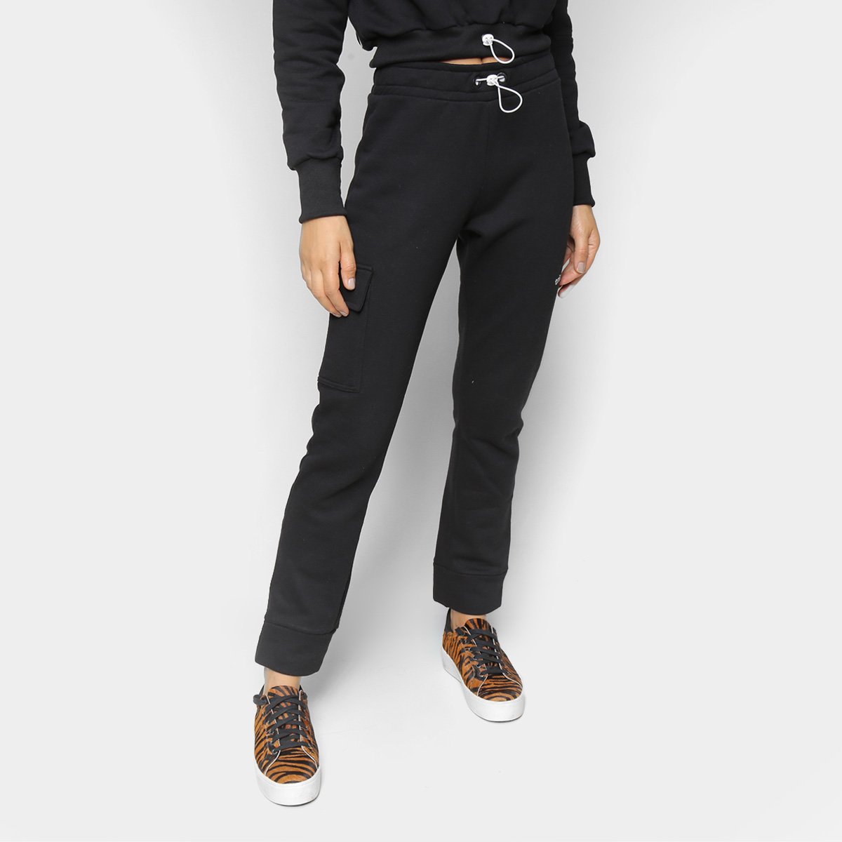 Calça Moletom Tricats Barra Mint Feminina