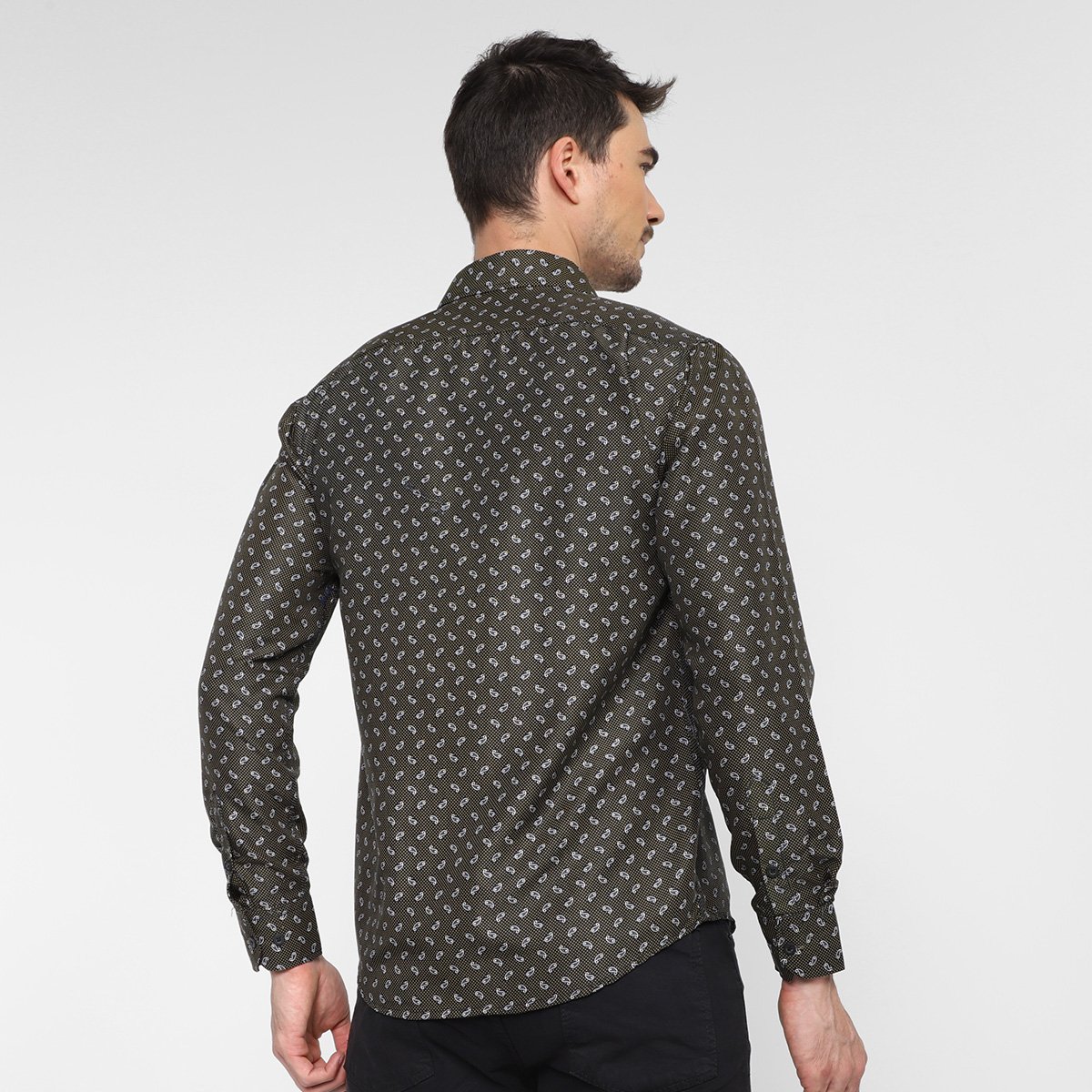 Camisa Social Black River Paisley Masculina - Tam: G - 1