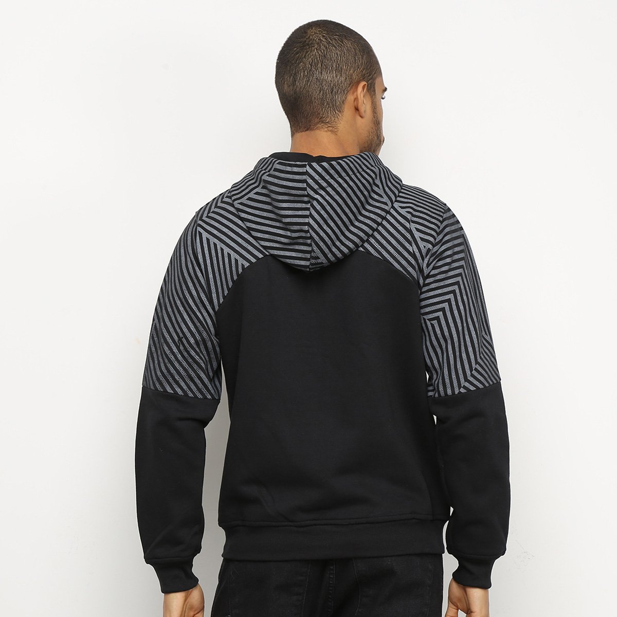 pleated moletom com capuz jacket