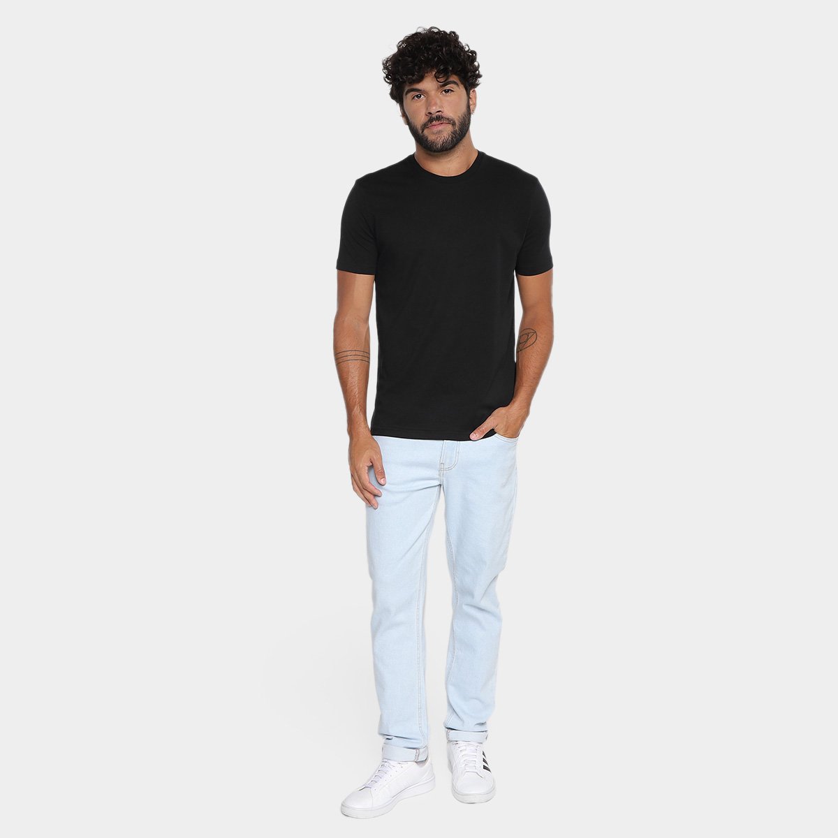 Kit Camiseta Calvin Klein Casual Masculina - 2 Peças - Tam: M - 4