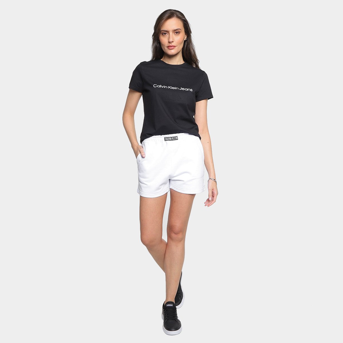 Camiseta Calvin Klein Logo Embossed Feminina - Tam: M - 3