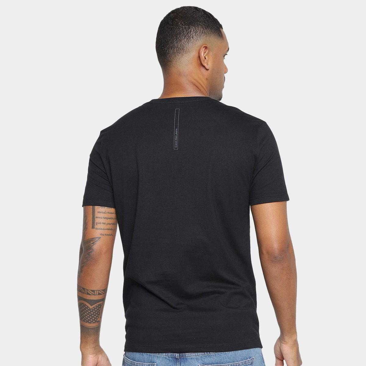 Camiseta Manga Curta Calvin Klein Casual Masculina - Tam: GG - 1
