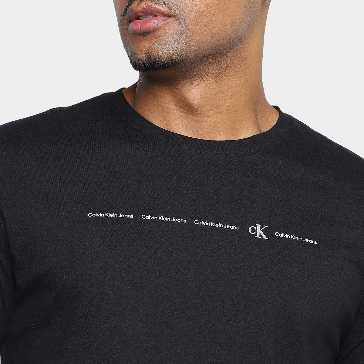 Camiseta Manga Curta Calvin Klein Casual Masculina - Tam: GG - 2