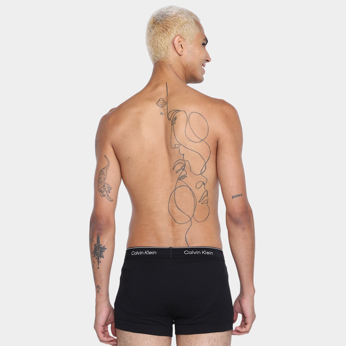 Kit Cueca Boxe Calvin Klein Trunk Masculina -  3 Peças - Tam: P - 2