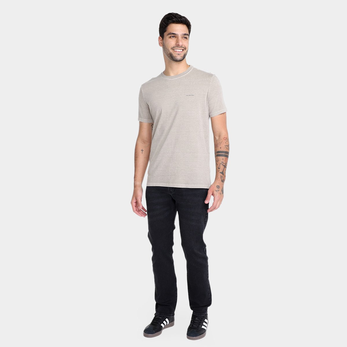 Calça Jeans Slim Calvin Klein 5 Pockets Masculina - Tam: 46 - 3