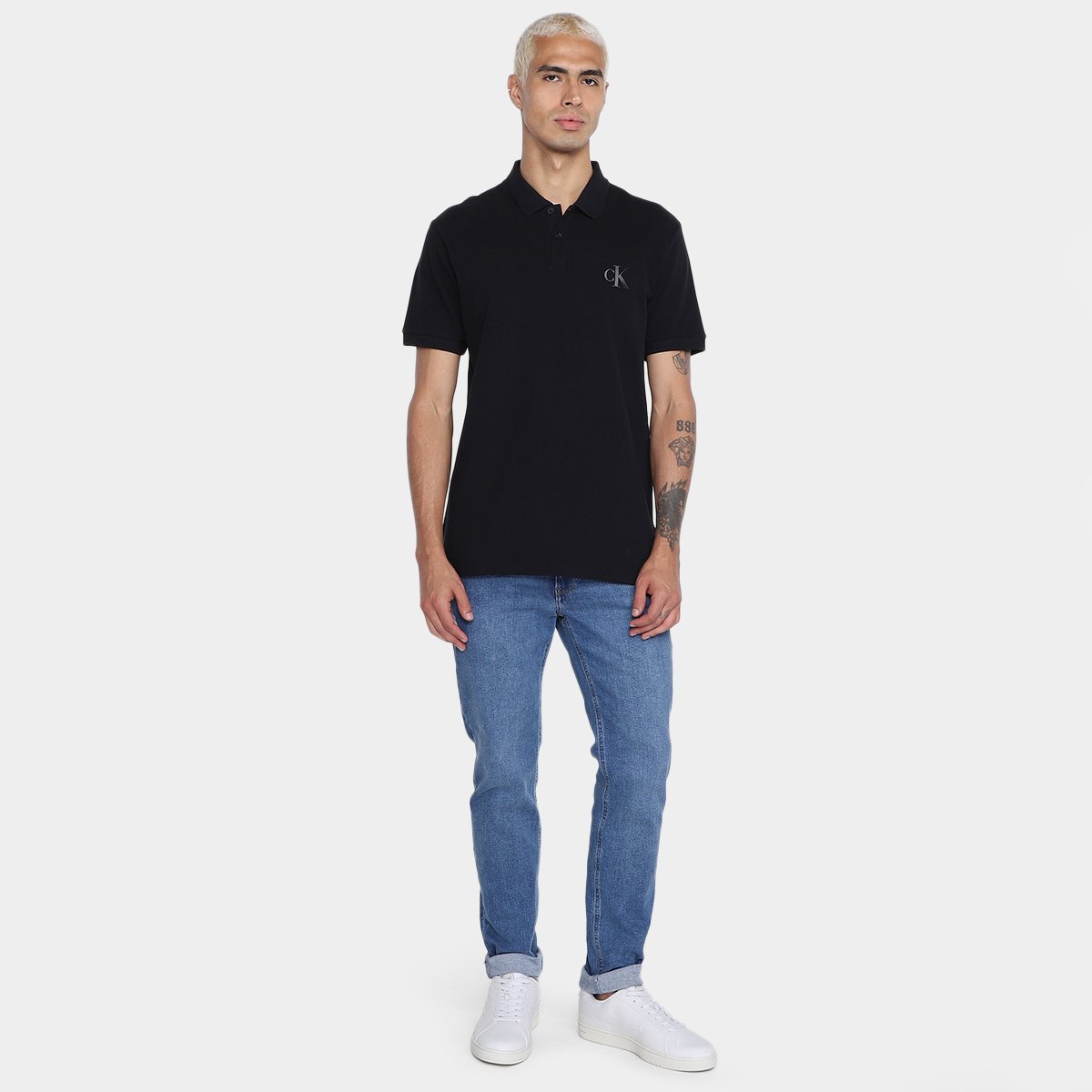 Camisa Polo Calvin Klein Casual Masculina - Tam: P - 3