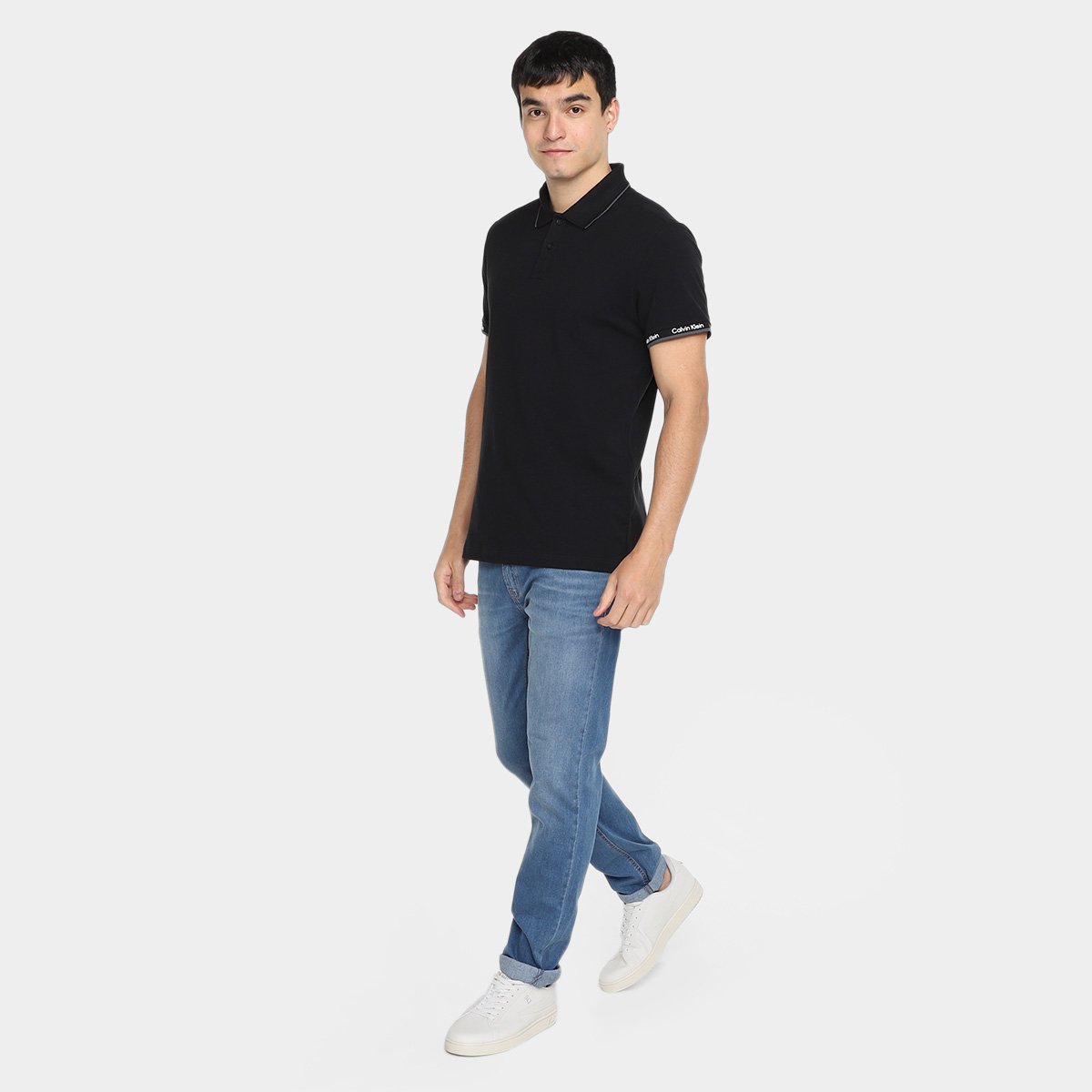 Camisa Polo Calvin Klein Casual Masculina - Tam: P - 3