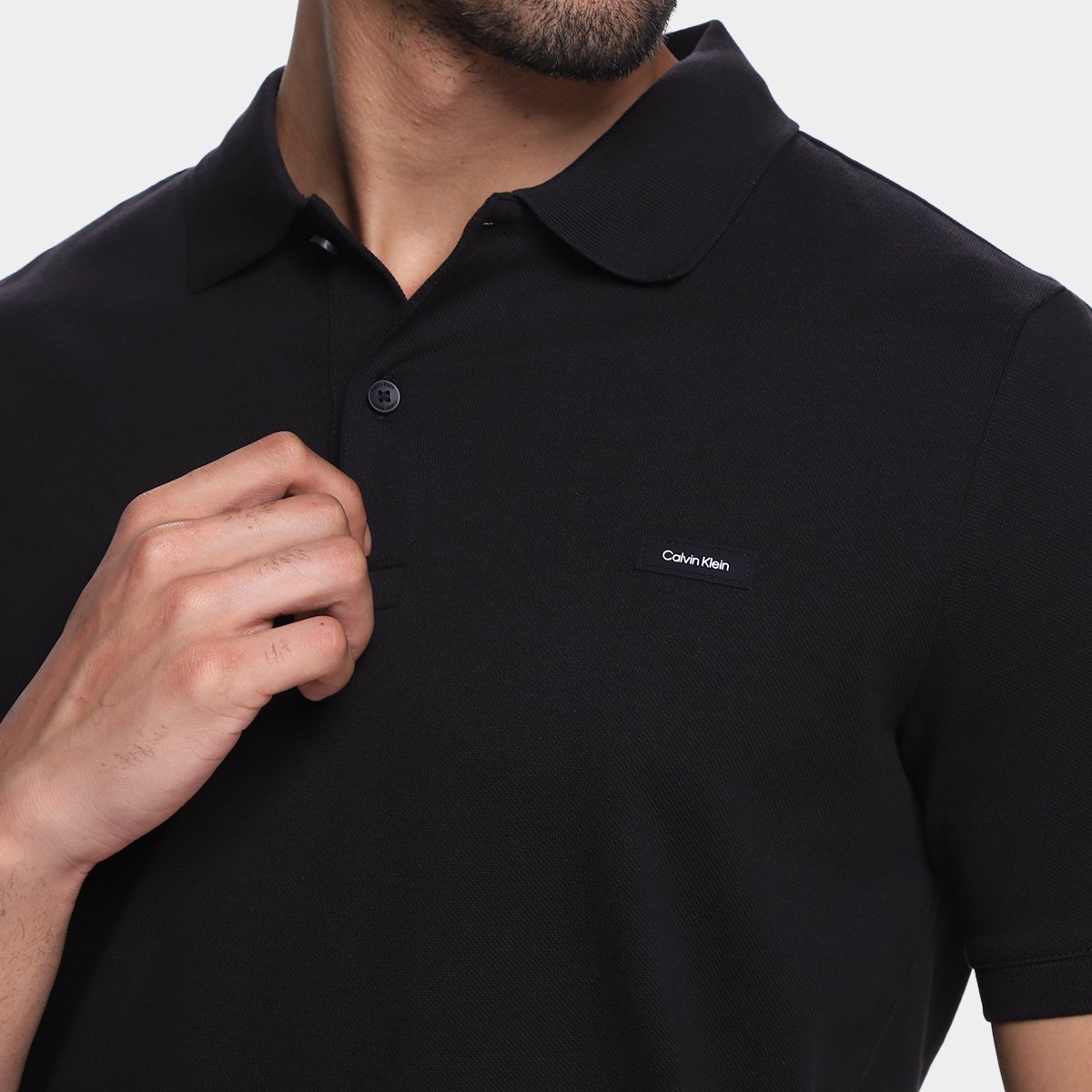 Camisa Polo Calvin Klein Slim Em Piquet Masculina - Tam: P - 2