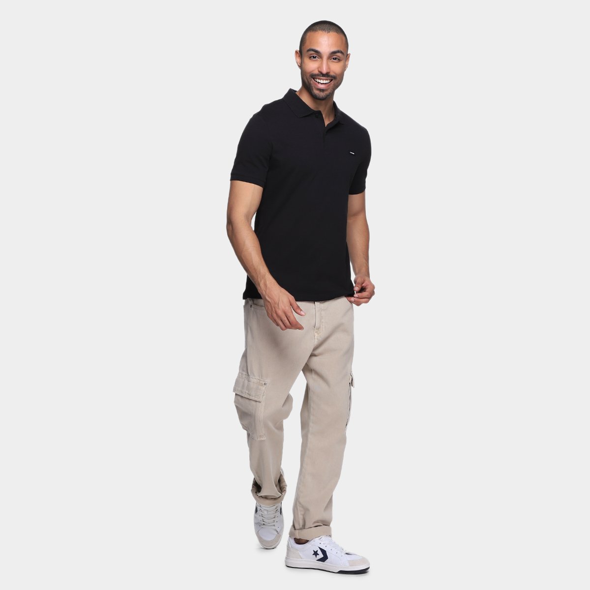 Camisa Polo Calvin Klein Slim Em Piquet Masculina - Tam: P - 3