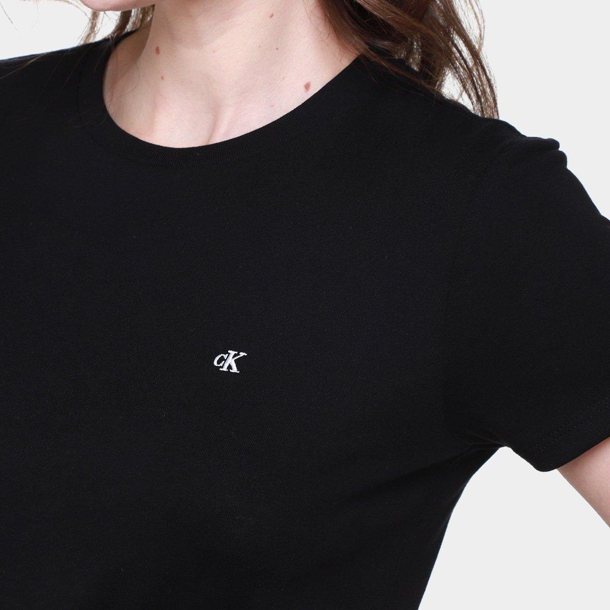 Camiseta Calvin Klein Logo Bordado Feminina - Tam: G - 2