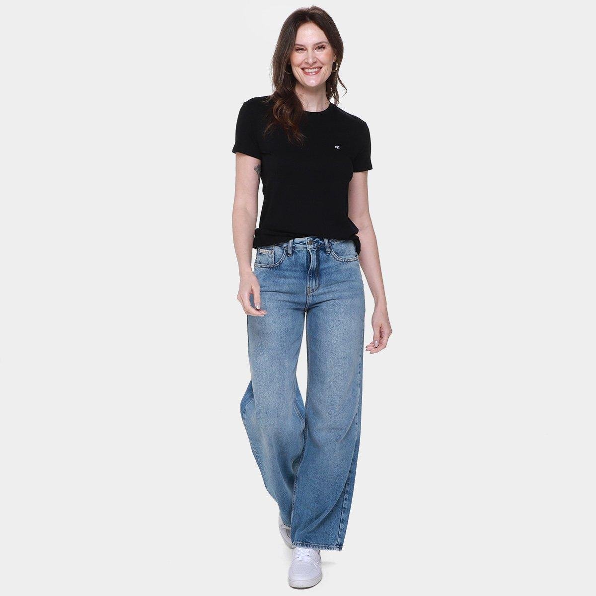 Camiseta Calvin Klein Logo Bordado Feminina - Tam: G - 3