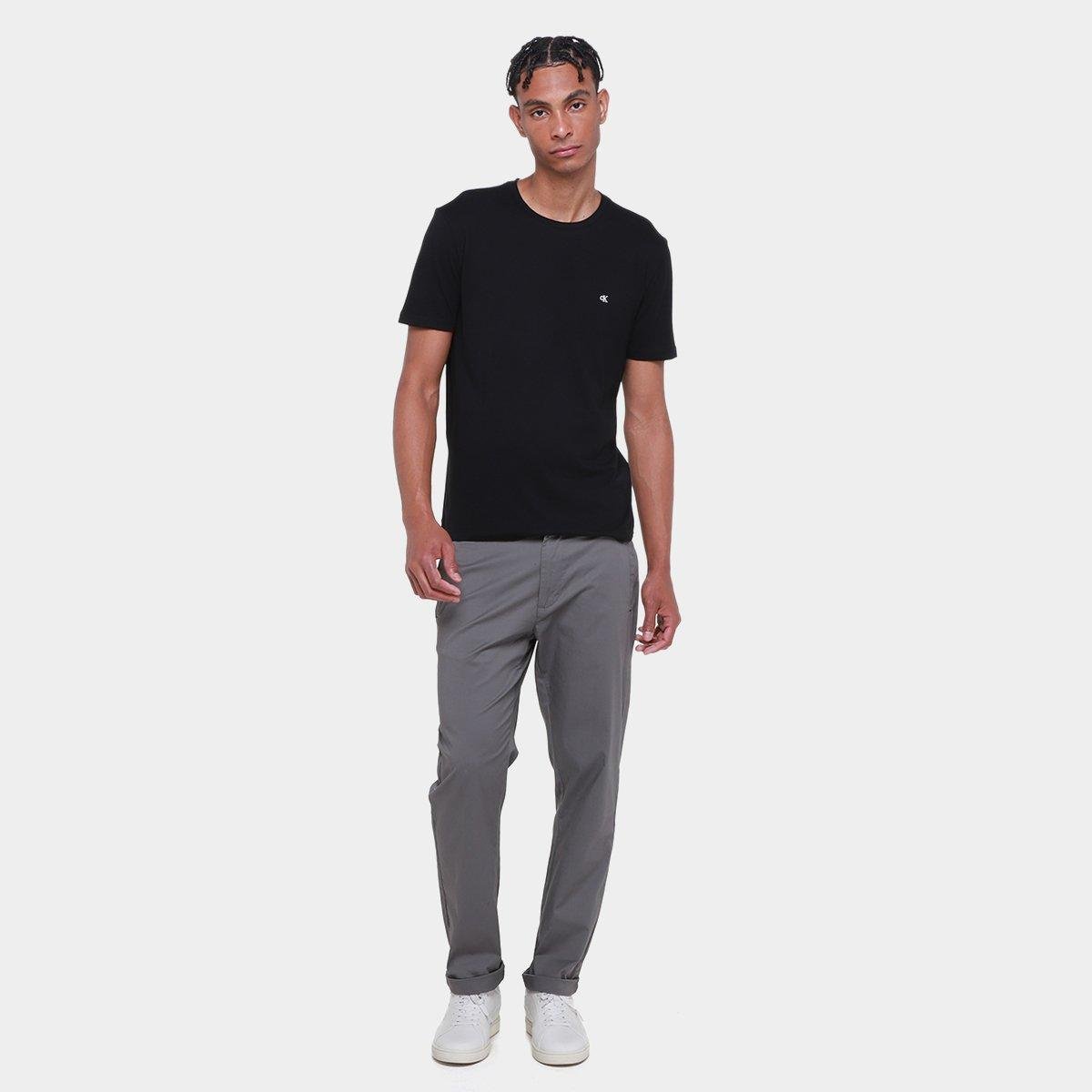 Camiseta Calvin Klein Bordado Masculina - Tam: P - 3